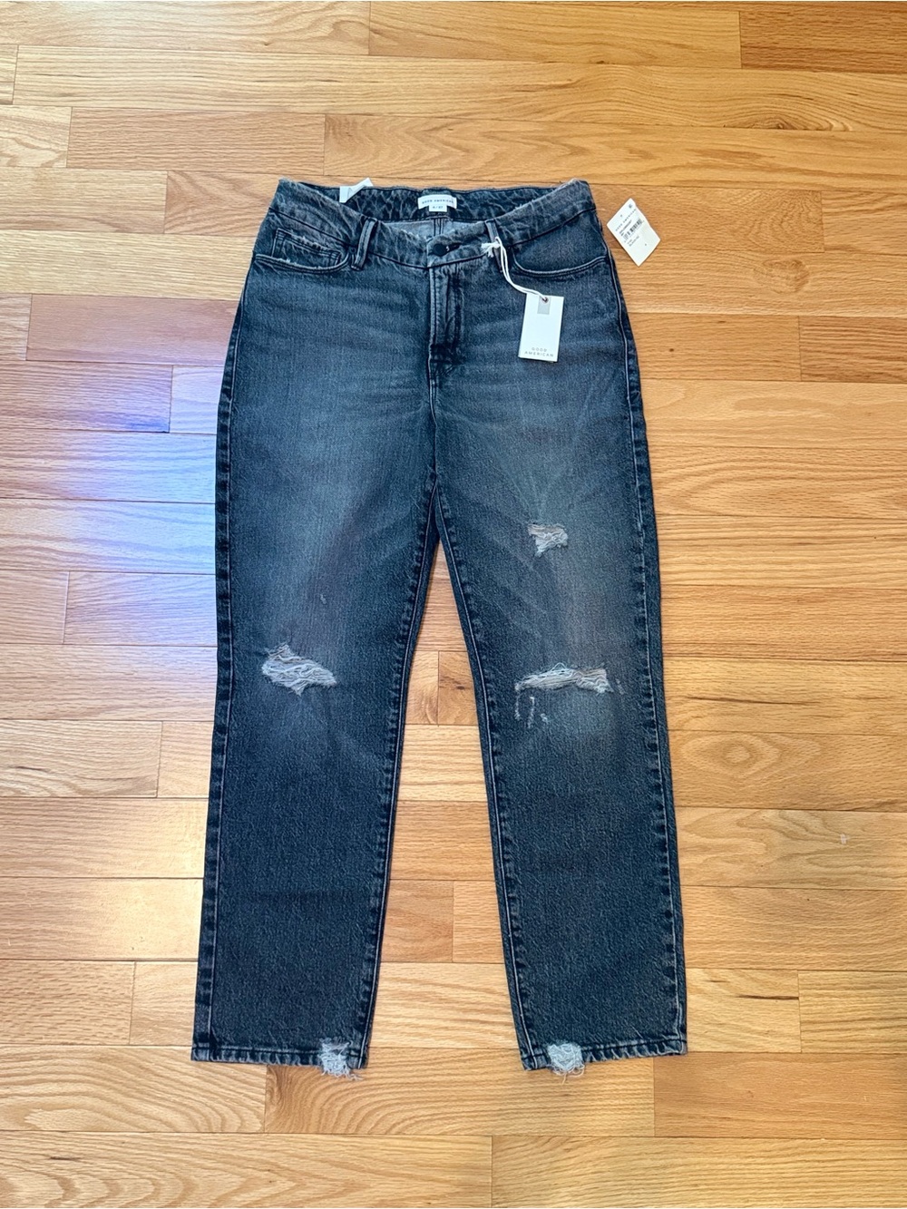 Good American - Good Vintage - Black straight-leg women’s jeans - 4 /27